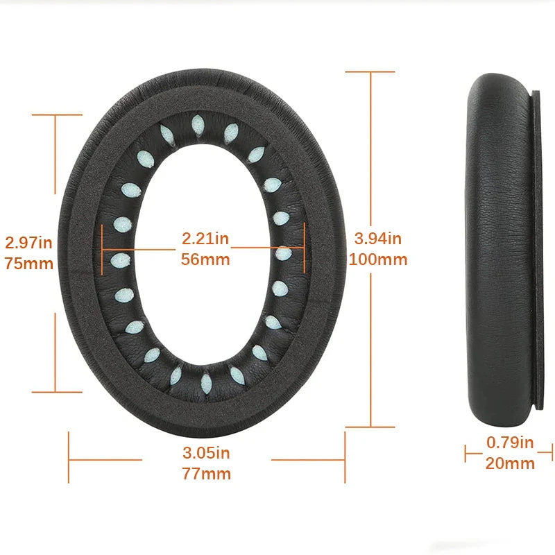 KUTOU Replacement Ear Pads for Bose QC45 – Soft Protein Leather Cushions for QuietComfort 45
