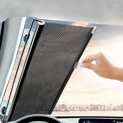 Retractable Car Sunshade - Sun Protection Curtain for Automotive, Bedroom, and Kitchen - Thermal Insulation Rolling Shutter