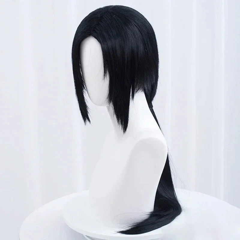 Anime Uchiha Itachi Cosplay Wig – Long Straight Black Heat-Resistant Synthetic Hair