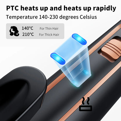 5 in 1 Hair Curler Wand Set with Curling Brush – 0.35” to 1.25” Curling Iron, Heat Resistant Glove & Hair Clips