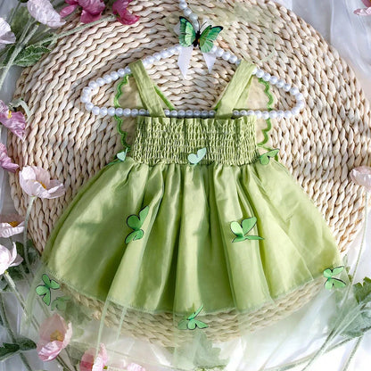 Newborn Girl Butterfly Wing Mesh Dress - Photography Outfit with Headband