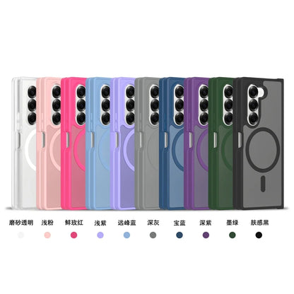Z Fold7 Luxury Wireless Charging Case - Candy Color Translucent Magnetic Shockproof Cover for Samsung Galaxy Z Fold 7 & Fold 6