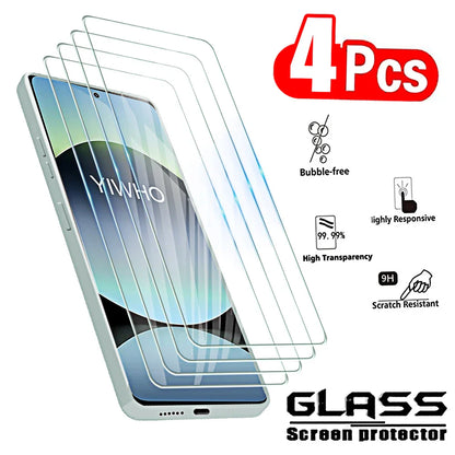 4 Pack Tempered Glass Screen Protector for Xiaomi Redmi Note 14/13/12/11/10 Pro 4G/5G Full Cover Front Protective Film
