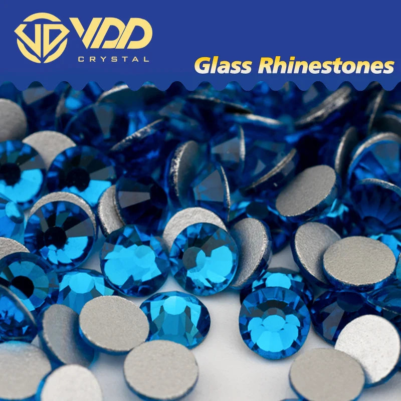 VDD SS4–SS30 Glass Crystal Rhinestones – High Quality Flatback Glitter Strass Stones for Nail Art, DIY Crafts & Decoration