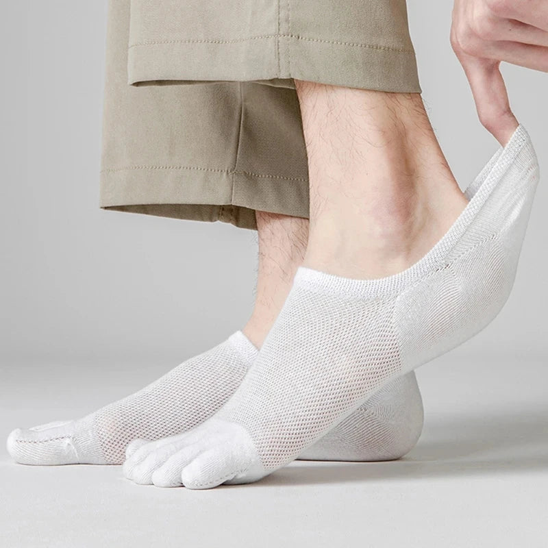 3 Pairs Men's Fashion Casual Breathable Boat Socks | Soft High-Quality Mesh Sox for Male | Sweat-Absorbing