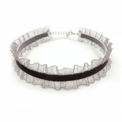 Short Lace Choker Necklace for Women & Girls – Black/White Romantic Fashion Jewelry, Party Gift