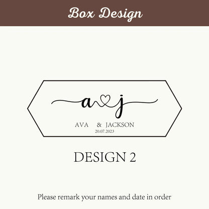 Personalized Walnut Wooden Ring Box - Custom Engraved Engagement & Wedding Ring Holder Gift for Couples, Brides & Grooms