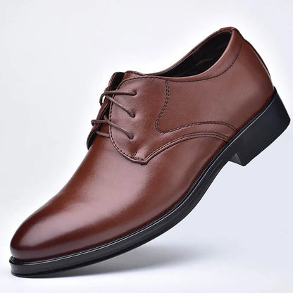 Men's Leather Derby Dress Shoes - Lace-Up Business & Wedding Shoes Size 38-48