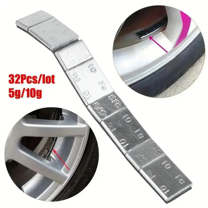 8/16PCS Car Wheel Balance Weights – Adhesive Iron Tire Balancer Blocks for Cars, Trucks & Motorbikes Wheel Fitting Kit