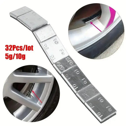 8/16PCS Car Wheel Balance Weights – Adhesive Iron Tire Balancer Blocks for Cars, Trucks & Motorbikes Wheel Fitting Kit