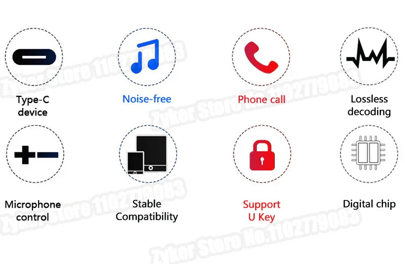 HiFi Type-C to 3.5mm DAC Amplifier Adapter – CB1200AU Chip USB-C Audio Decoder AMP for Android Devices