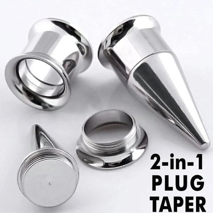 Ear Stretcher Kit — 11mm Surgical Stainless Steel Ear Plugs, Expander Gauges & Flesh Tunnel Body Jewelry