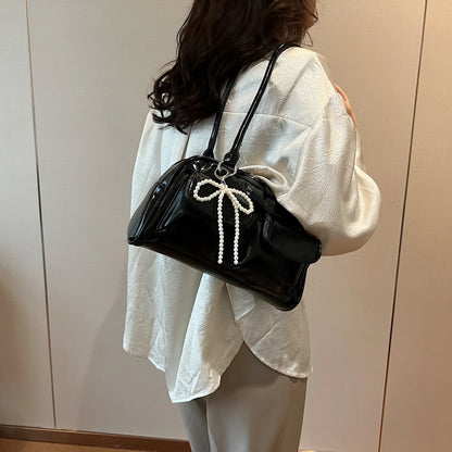Fashionable Underarm Bow Pillow Bag for Women – 2024 Korean Edition Simple Trendy Shoulder Bag