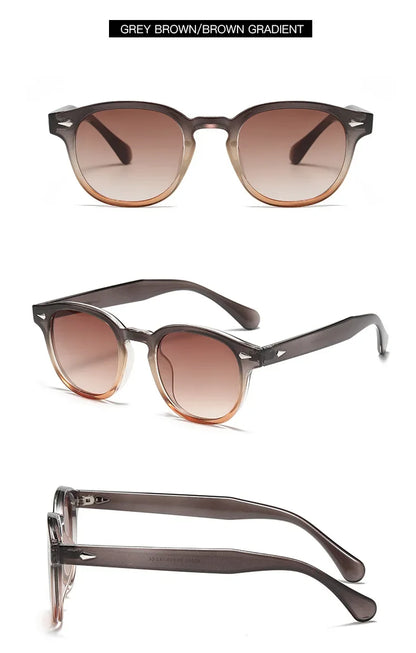 JNPCXI Retro Round Sunglasses – Punk Leopard Rivet Fashion Shades UV400 for Men & Women