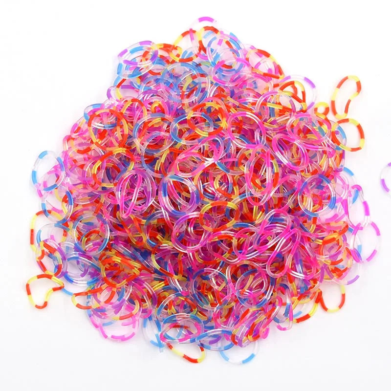NICE! 600pcs Rainbow Loom Rubber Bands – DIY Bracelet Making Kit for Kids, Hair Ties, Xmas Gift 2021