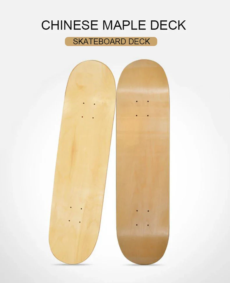 7-9 Layer Maple Skateboard Deck – Double Rocker Mini Cruiser & Dance Board with High Elasticity