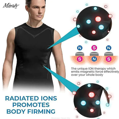 Summer Cool Men's Shaping Vest – Sleeveless Tight Compression Shapewear Tank Top, Breathable Ice Silk Body Shaper