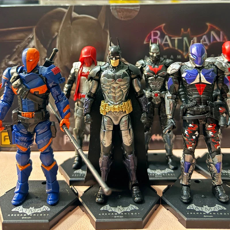 F5 Roundd Culture Batman Arkham Knight Figure – Deathstroke & Red Hood Movable Anime Blind Box Toy Collection Gift