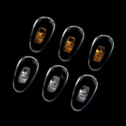 10 Pairs Silicone Screw-On Nose Pads | PVC Aluminum Core for Glasses & Eyewear Support Accessories