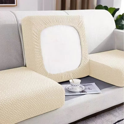 Thick Jacquard Elastic Sofa Seat Cover – Anti-Dust Removable Couch Cushion Protector Slipcover