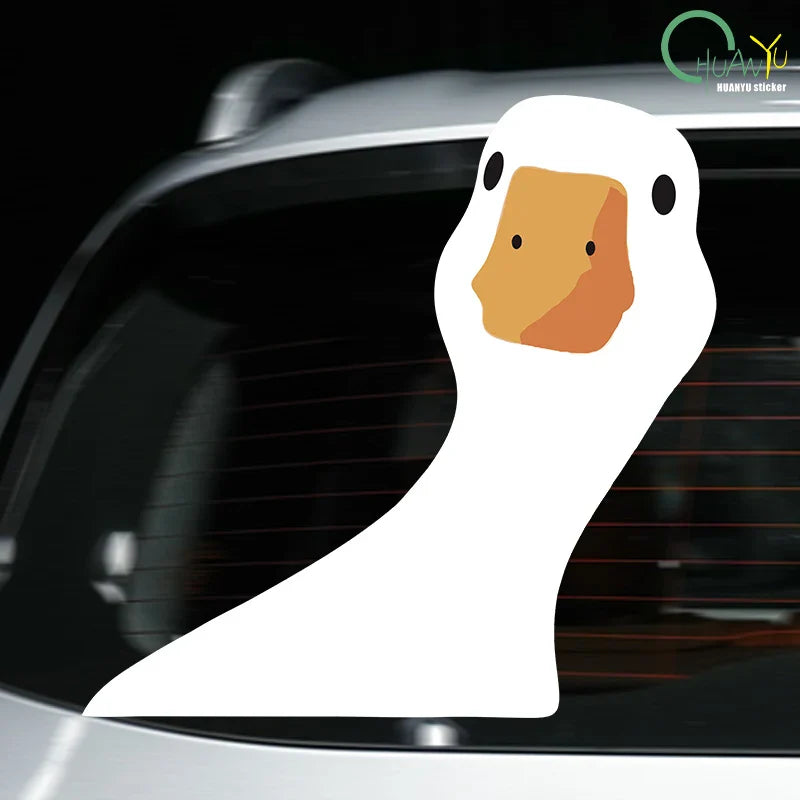 Car Safety Caution Decal - Cute Doubtful Duck with Question Mark for Auto & Truck Windows