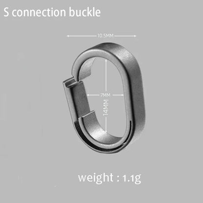 Titanium Alloy Quick-Release Keychain Ring – Mini Car Key Connector Buckle EDC Key Ring Accessory for Everyday Carry