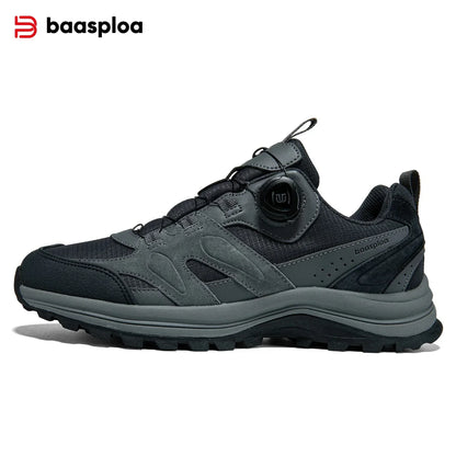 Baasploa Men’s Hiking Shoes – Breathable Outdoor Climbing & Walking Sneakers, Non-Slip & Durable