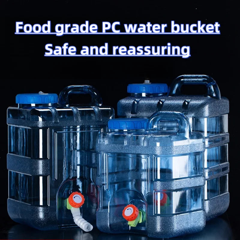 10/15L Food-Grade Water Storage Tank — Durable Car & Camping Container with Faucet and Cover