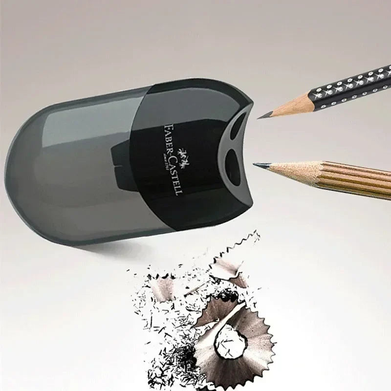 Double & Single Hole Pencil Sharpener – Creative Transparent Stationery Tool for Kids & Students, Portable School Supply Pen Cutter Sharpener