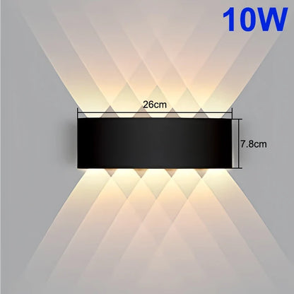 Up & Down LED Wall Lamp - Waterproof Modern Indoor & Outdoor Lighting for Bedroom, Living Room & Corridor