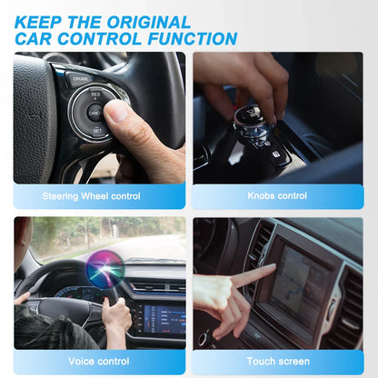 2 in 1 Wireless CarPlay & Android Auto Adapter – Wired to Wireless Dongle, Bluetooth Plug & Play Mini Box