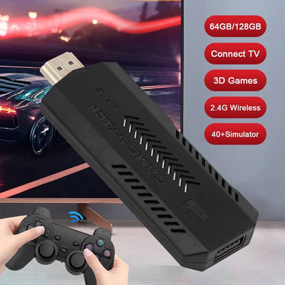 GD10 Plus 4K Game Stick Console – 256G, 58,000 Games, Dual 2.4G Wireless Controllers for N64/PSP/PS1/GBA