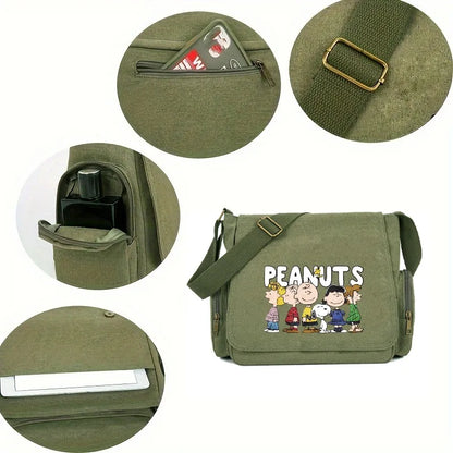 New Snoopy Women’s Canvas Bag – Large Capacity Cartoon Crossbody & Messenger Shoulder Bag
