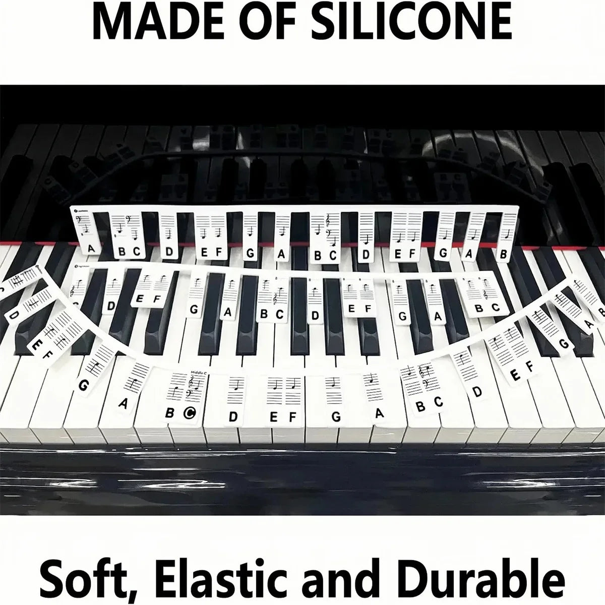 Miwayer Removable Piano Keyboard Stickers – Note Labels for 88/61 Keys, Learning Guide for Beginners