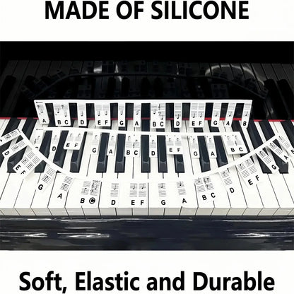 Miwayer Removable Piano Keyboard Stickers – Note Labels for 88/61 Keys, Learning Guide for Beginners