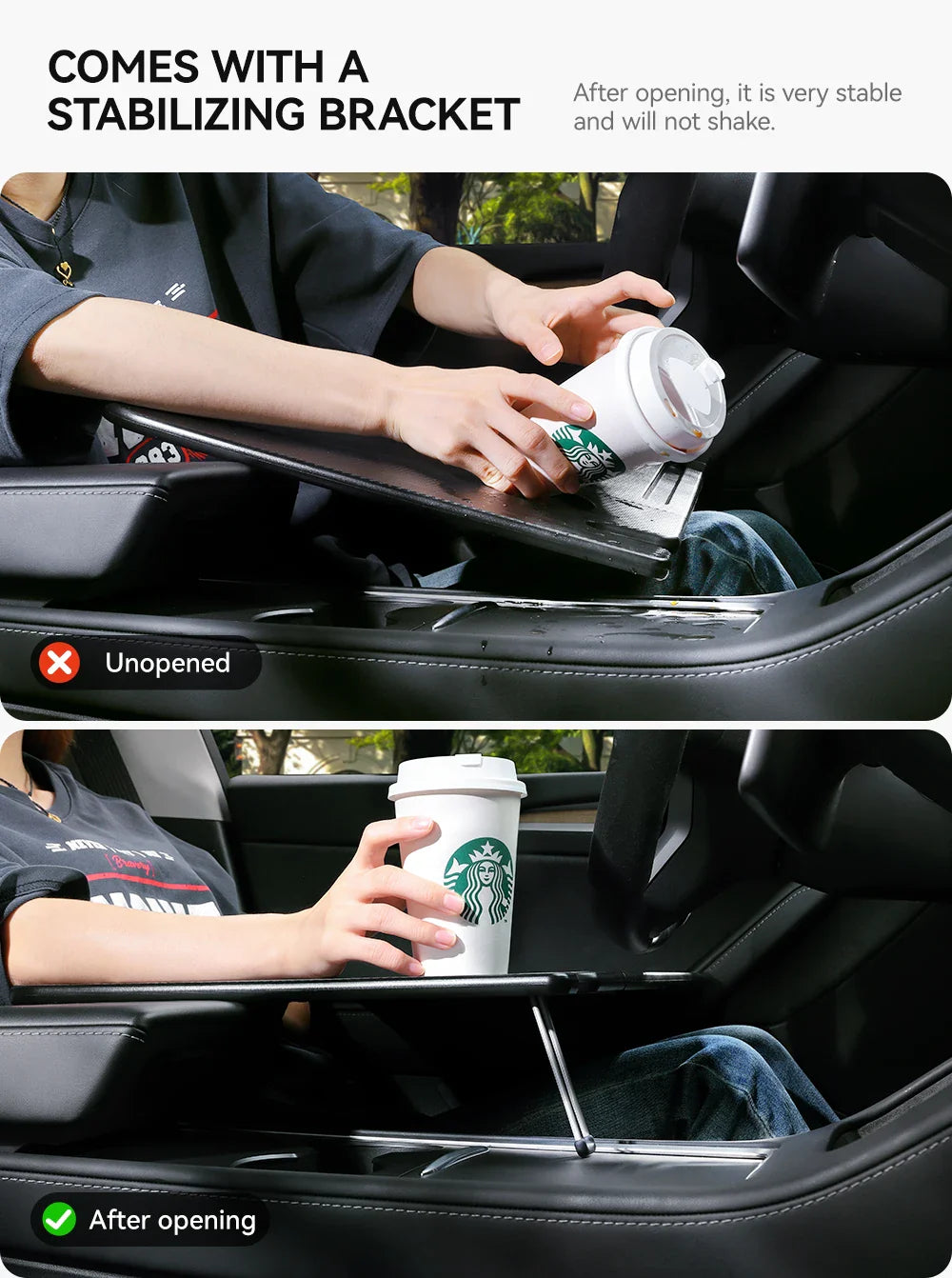 YZ Portable Steering Wheel Laptop Tray for Tesla Model 3/Y/X/S 2018-2025 – Travel Desk & Car Office Table Accessory