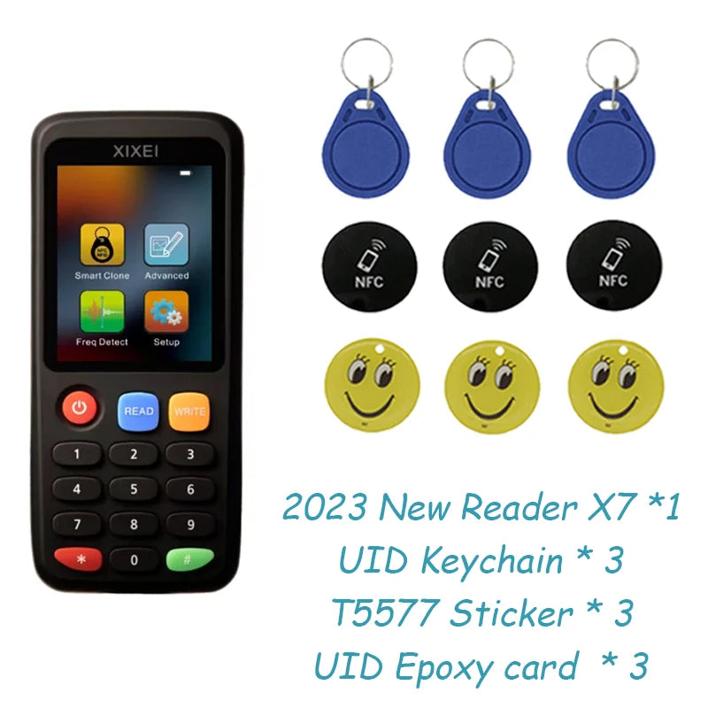 New RFID Smart Card Reader X7 – 125kHz Badge Copier & 13.56MHz NFC Decoder, Duplicator for IC/ID Chip, Ntag213/215 Key Writer