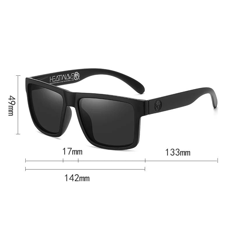 2024 New Heat Wave Luxury Polarized Sunglasses – Square Conjoined Lens, UV400 Protection for Men & Women