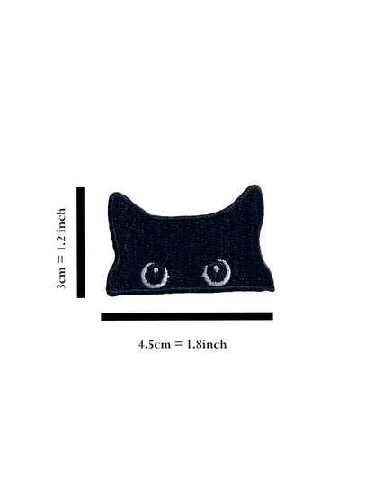 2PCS Embroidered Black Cat Iron-On Patch – Cute Design for Clothing, Jeans & Jacket Decoration