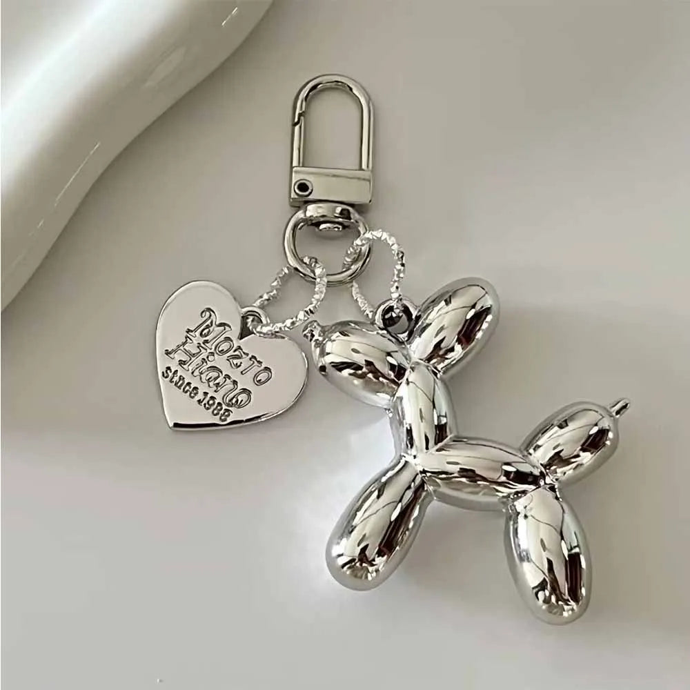 Cute Cartoon Balloon Dog Keychains - Couple Key Ring, New Car Holder Jewelry, Gift Decoration Accessories