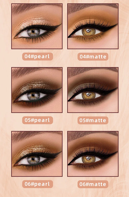QIBEST Double-Head Glitter Liquid Eyeshadow – Contour Blush, Shimmer & Matte Pigment for Natural Cheek & Eye Makeup