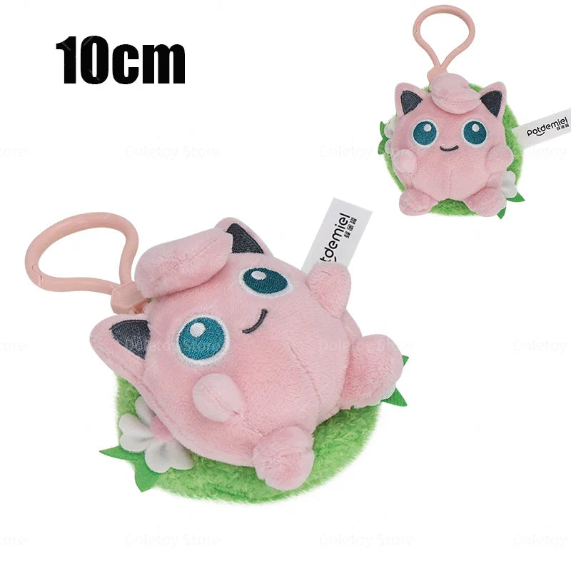 Original Pokémon Plush Keychain – Pikachu, Eevee, Charmander, Squirtle, Mew, Snorlax, Jigglypuff Cute Cartoon Doll Toy Gift for Kids