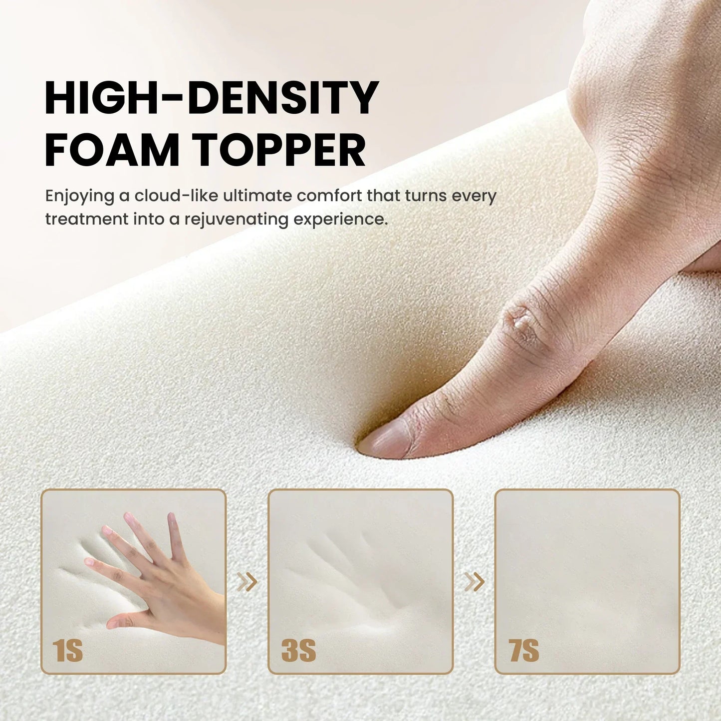 Lash Mattress and Cover – Wave Memory Foam Beauty Salon Lash Bed, Curved Topper for Eyelash Foam Spa