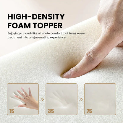 Lash Mattress and Cover – Wave Memory Foam Beauty Salon Lash Bed, Curved Topper for Eyelash Foam Spa