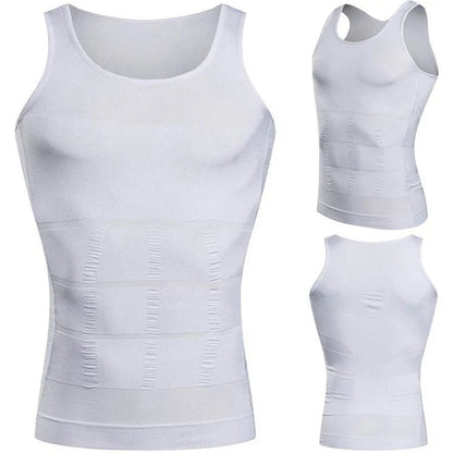 Men’s Slimming Shapewear Corset Vest — Compression Tummy Control Waist Cincher Sports Shirt