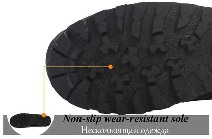 Men's Waterproof Hiking Shoes - Anti-Collision Climbing Shoes, Fashion Outdoor Casual Lace-Up Sneakers