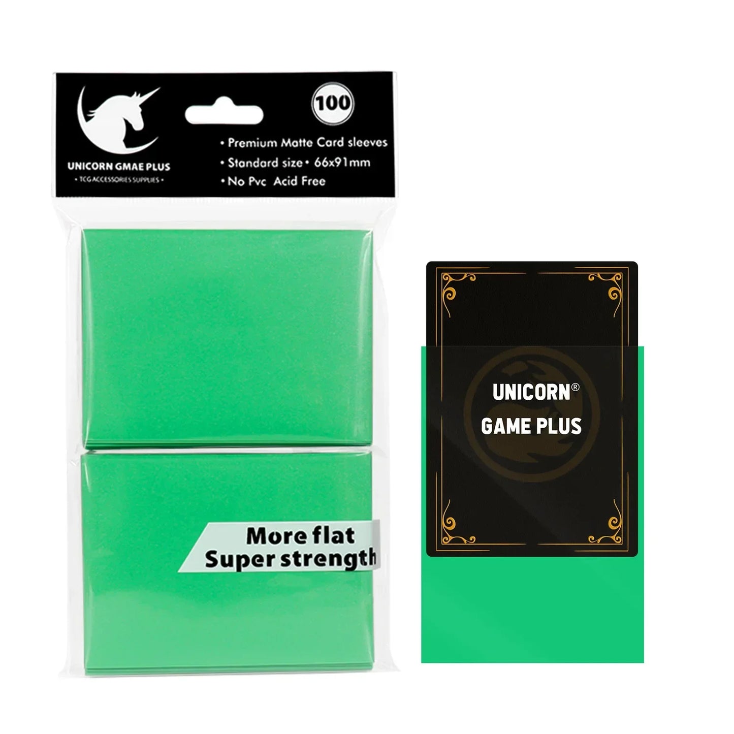 100PCS Matte Trading Card Sleeves – 66x91mm Standard Size Protectors for TCG, Tarot & Board Games, Durable Card Shield Covers