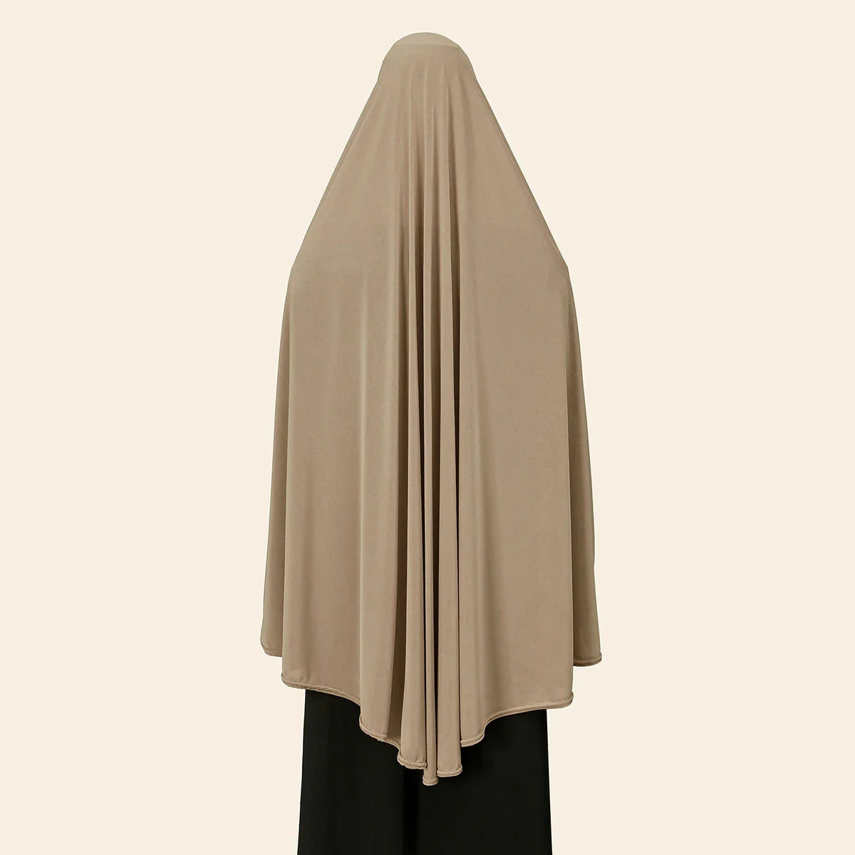 Women’s Full Cover Muslim Abaya – Solid Color Cotton Hemp Inner Hijab & Long Shawl Ramadan Prayer Dress
