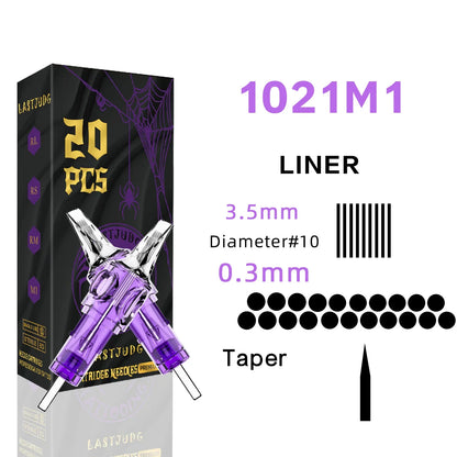 LASTJUDG 20PCS Disposable Tattoo Cartridge Needles – RL RS M1 RM for Permanent Makeup & Tattoo Pen