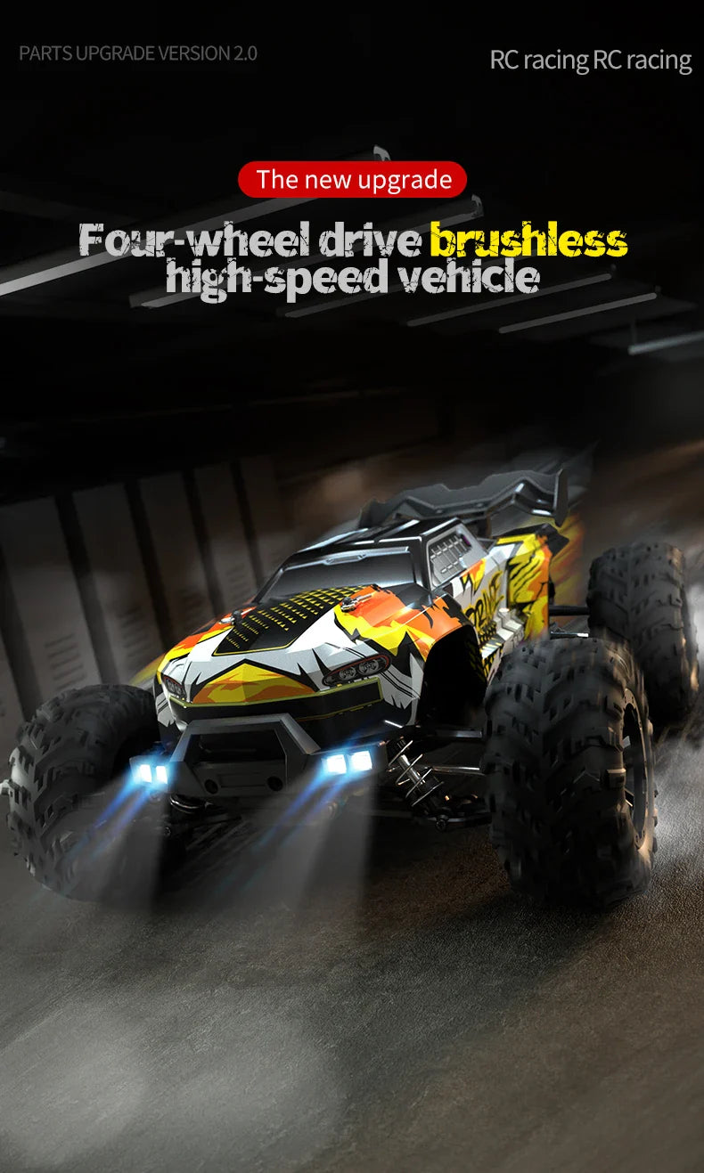 1:16 4WD RC Car – 70KM/H High-Speed Drift Monster Truck with LED, Remote Control, 4x4 for Kids, WLtoys 144001